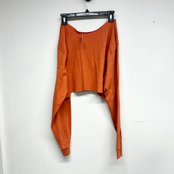 Carhartt Women Cropped Open Neck Reworked Long Sleeve Shirt Size Large - Picture 3 of 3